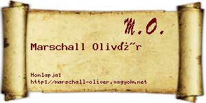 Marschall Olivér névjegykártya
