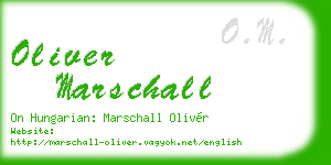 oliver marschall business card